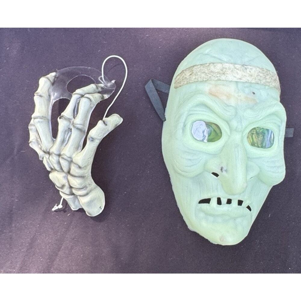 Vintage Clown Alley Mask Glow In The Dark With Creepy Hologram Eyes 1980’s